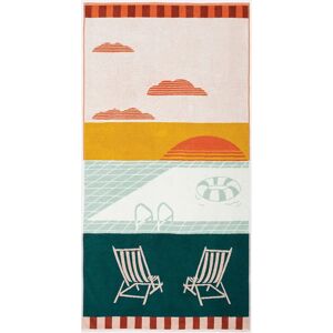 LA REDOUTE INTERIEURS Serviette de plage velours éponge - 90x175cm - Multicolore LA REDOUTE INTERIEURS Serviette de plage velours éponge - 90x175cm - Multicolore