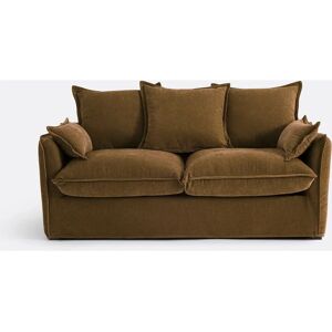 LA REDOUTE INTERIEURS - Odna - Poliéster jaspeado - Marrón - Sofá cama LA REDOUTE INTERIEURS - Odna - Poliéster jaspeado - Marrón - Sofá cama