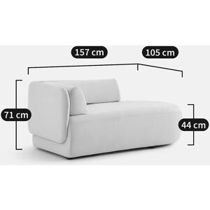 La Redoute Interieurs Récamiere Méridiano, Terciopelo - Sofá La Redoute Interieurs Récamiere Méridiano, Terciopelo - Sofá