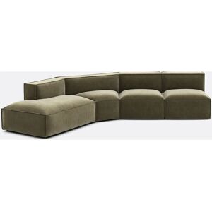 La Redoute Interieurs Sofá vintage de terciopelo beige de 4 piezas - Sofá La Redoute Interieurs Sofá vintage de terciopelo beige de 4 piezas - Sofá