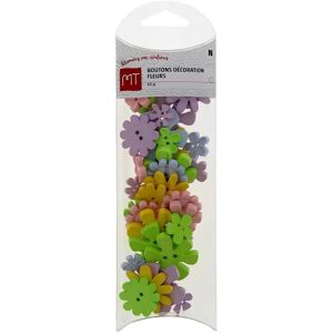 Mondial Tissus - MT - Flower-shaped - Multicolor - Bouton Mondial Tissus - MT - Flower-shaped - Multicolor - Bouton