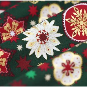 Mondial Tissus - Noël Mandala - Vert - Mandala - Fabric Mondial Tissus - Noël Mandala - Vert - Mandala - Fabric