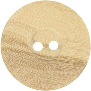 Mondial Tissus - Bouton bois clair plat 28mm 2 trous Mondial Tissus - Bouton bois clair plat 28mm 2 trous