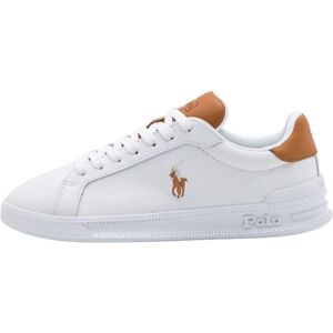 Ralph Lauren Heritage Court II Trainers - Weiß / Braun - Sportlich, Leder, Klassisch - Turnschuhe Ralph Lauren Heritage Court II Trainers - Weiß / Braun - Sportlich, Leder, Klassisch - Turnschuhe
