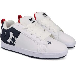 Tênis de skate DC Shoes Court Graffik para homens - Branco/Marinho/Vermelho Tênis de skate DC Shoes Court Graffik para homens - Branco/Marinho/Vermelho