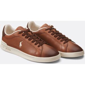 Polo Ralph Lauren Men Heritage Court II Brown Leather Sneakers - Casual Polo Ralph Lauren Men Heritage Court II Brown Leather Sneakers - Casual