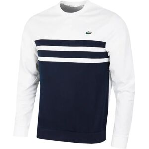 Lacoste Heren Wit/Navy Tennis Sweatshirt - Trui Lacoste Heren Wit/Navy Tennis Sweatshirt - Trui