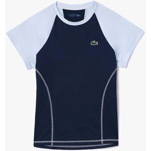 Lacoste Dames Slim-Fit Ultra Dry Stretch Sport T-Shirt - Blauw - Maat: 14 Lacoste Dames Slim-Fit Ultra Dry Stretch Sport T-Shirt - Blauw - Maat: 14