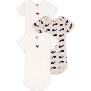 Lot de 3 bodies blancs à baleine PETIT BATEAU Lot de 3 bodies blancs à baleine PETIT BATEAU
