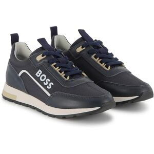 BOSS J51653 Sneakers en Cuir Marine - Trainers - Publicité BOSS J51653 Sneakers en Cuir Marine - Trainers - Publicité
