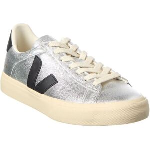 VEJA Plata/Negro Cuero Zapatillas - Zapatillas VEJA Plata/Negro Cuero Zapatillas - Zapatillas
