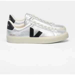 Baskets VEJA Campo en Cuir - Argent/Noir - Baskets - Publicité Baskets VEJA Campo en Cuir - Argent/Noir - Baskets - Publicité