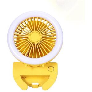 GreenZech Yellow 2 In 1 Mini Fan with LED Light - Fan & Camping Light GreenZech Yellow 2 In 1 Mini Fan with LED Light - Fan & Camping Light