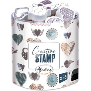 Aladine Modèle - Ensemble de tampons cœur - Tampons pour bricolage Aladine Modèle - Ensemble de tampons cœur - Tampons pour bricolage