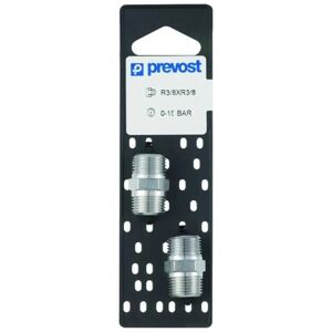 PREVOST Nipple en laiton nickelé à double filetage - 1/4" - 15 bar - Publicité PREVOST Nipple en laiton nickelé à double filetage - 1/4" - 15 bar - Publicité