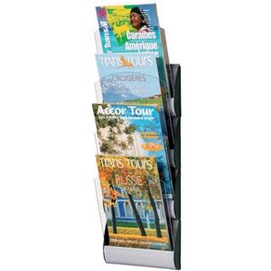 Rangement à magazines PaperFlow K540645 - Murale, 4 compartiments, Argenté - Publicité Rangement à magazines PaperFlow K540645 - Murale, 4 compartiments, Argenté - Publicité