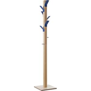 Perchero de madera maciza azul de Paperflow - 6 ganchos de colores Perchero de madera maciza azul de Paperflow - 6 ganchos de colores