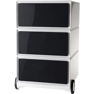 Contenedor de almacenamiento Paperflow easyBox - Blanco/Negro - 3 Cajones Contenedor de almacenamiento Paperflow easyBox - Blanco/Negro - 3 Cajones