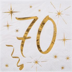 Santex Serviettes Or pour Anniversaire 70 Ans - Serviettes de Fête - Publicité Santex Serviettes Or pour Anniversaire 70 Ans - Serviettes de Fête - Publicité