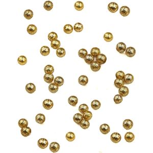 JADEO Mini golden glitter balls - 8 mm - Festartikel JADEO Mini golden glitter balls - 8 mm - Festartikel