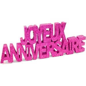 JADEO Fuchsia Happy Birthday Table Decoration - Table Decor JADEO Fuchsia Happy Birthday Table Decoration - Table Decor