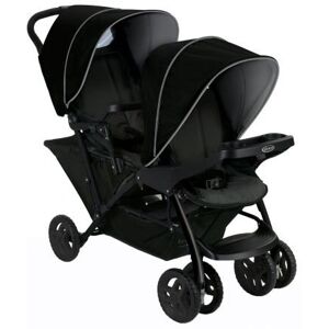 Poussette Tandem Graco Noir Gris - Aventure Double, Compacte, Réversible Poussette Tandem Graco Noir Gris - Aventure Double, Compacte, Réversible
