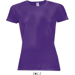 SOLS Sporty Kvinde T-shirt - Lilla - Åndbart polyester SOLS Sporty Kvinde T-shirt - Lilla - Åndbart polyester