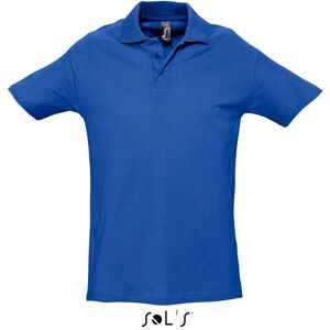 SOLS Spring II Poloshirt - Bomuld, Blå, Kortærmet SOLS Spring II Poloshirt - Bomuld, Blå, Kortærmet