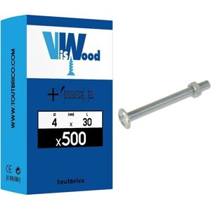 GFD Vis Poêlier à Tête Ronde Large avec Écrou - 30mm, Acier Zingué - Publicité GFD Vis Poêlier à Tête Ronde Large avec Écrou - 30mm, Acier Zingué - Publicité