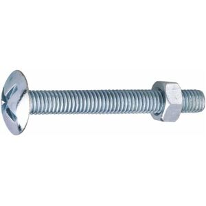 Vis grande à tête ronde zinguée - 6x16mm avec écrou GFD - Publicité Vis grande à tête ronde zinguée - 6x16mm avec écrou GFD - Publicité