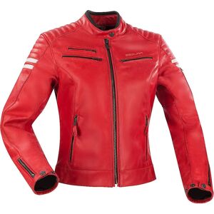Veste en cuir moto Segura - Rouge, Modèle 38 - Mi-saison - Publicité Veste en cuir moto Segura - Rouge, Modèle 38 - Mi-saison - Publicité