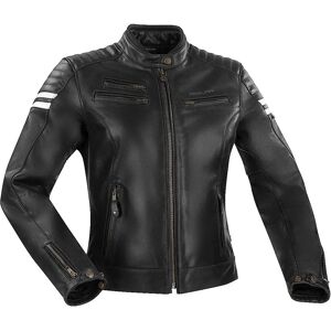 Chaqueta de Cuero Motocicleta Segura Funky - Negro/Blanco - Chaqueta de Moto Chaqueta de Cuero Motocicleta Segura Funky - Negro/Blanco - Chaqueta de Moto