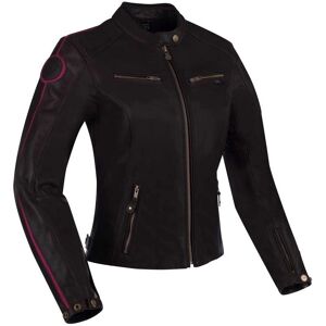 Segura Lady Devon Black/Burgundy Leather Jacket - Motorcycle Gear Segura Lady Devon Black/Burgundy Leather Jacket - Motorcycle Gear