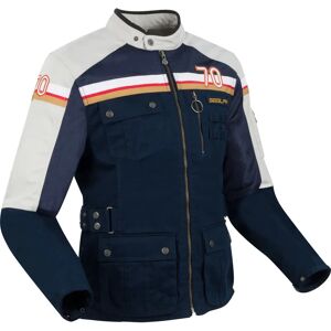 Veste Moto Vintage Segura Mojo - Bleu/Gris - S - Unisexe - Publicité Veste Moto Vintage Segura Mojo - Bleu/Gris - S - Unisexe - Publicité