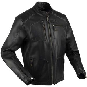 Giacca in Pelle Lewis per Moto - Retro Vintage - Nera 2XL Giacca in Pelle Lewis per Moto - Retro Vintage - Nera 2XL