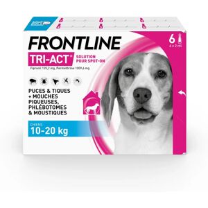 Frontline Tri-Act Pipette pour Chiens - 10-20 Kg - 6 Pièces - Publicité Frontline Tri-Act Pipette pour Chiens - 10-20 Kg - 6 Pièces - Publicité