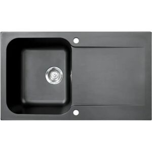 Fregadero reversible negro de resina Lisse de Essebagno - 1 cubeta Fregadero reversible negro de resina Lisse de Essebagno - 1 cubeta