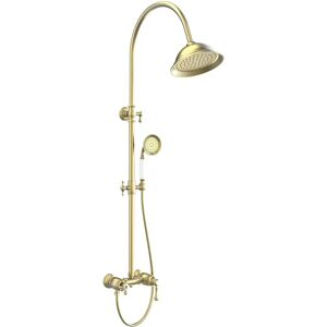Colonna doccia Leeds Oro spazzolato - Stile retro Colonna doccia Leeds Oro spazzolato - Stile retro