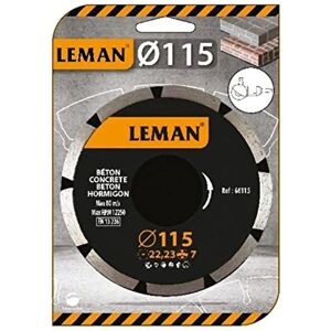 Disque Diamant Leman 115mm pour Maçonnerie - Segmenté Orange - Publicité Disque Diamant Leman 115mm pour Maçonnerie - Segmenté Orange - Publicité