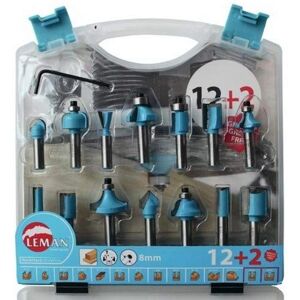 Ensemble de fraises LEMAN - 14 pièces, queue 8 mm - Publicité Ensemble de fraises LEMAN - 14 pièces, queue 8 mm - Publicité