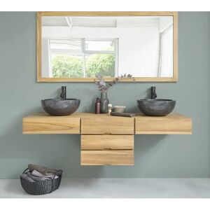 BERAH GETAH Mueble de baño en teca maciza 160cm - Mueble de baño BERAH GETAH Mueble de baño en teca maciza 160cm - Mueble de baño