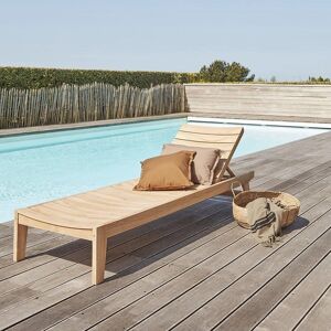 Transat en teck massif Wilsa - Mobilier extérieur durable - Publicité Transat en teck massif Wilsa - Mobilier extérieur durable - Publicité