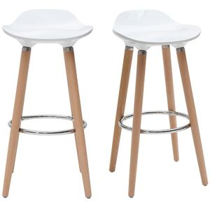 Miliboo - Banquettes de bar style scandinave blanc Gilda - Lot de 2 - Publicité Miliboo - Banquettes de bar style scandinave blanc Gilda - Lot de 2 - Publicité