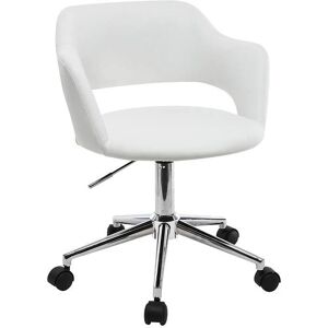 Chaise de bureau blanche Miliboo JESSY - Pivotante, Réglable, Coussinet - Publicité Chaise de bureau blanche Miliboo JESSY - Pivotante, Réglable, Coussinet - Publicité