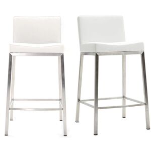 Miliboo Blanc 66cm Ensemble de 2 Tabourets de Bar Modernes - Publicité Miliboo Blanc 66cm Ensemble de 2 Tabourets de Bar Modernes - Publicité