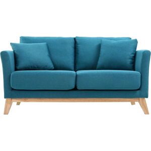 Sofá escandinavo de 2 plazas Miliboo - Azul petróleo - Espacio reducido Sofá escandinavo de 2 plazas Miliboo - Azul petróleo - Espacio reducido