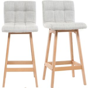 Milbloo - Tabourets de bar gris perle - Lot de 2 - Publicité Milbloo - Tabourets de bar gris perle - Lot de 2 - Publicité