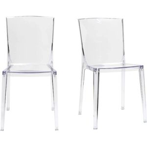 Chaises empilables transparentes Miliboo - Intérieur/Extérieur - Lot de 2 - Publicité Chaises empilables transparentes Miliboo - Intérieur/Extérieur - Lot de 2 - Publicité