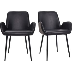 Fauteuils vintage noirs Miliboo - Publicité Fauteuils vintage noirs Miliboo - Publicité