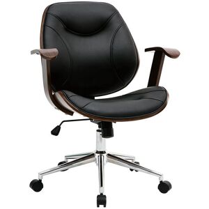 Chaise de bureau Miliboo YORKE - Noyer et noir - Design ergonomique - Publicité Chaise de bureau Miliboo YORKE - Noyer et noir - Design ergonomique - Publicité